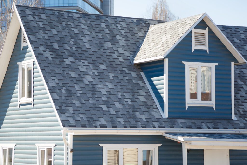 composite shingles on a residential home