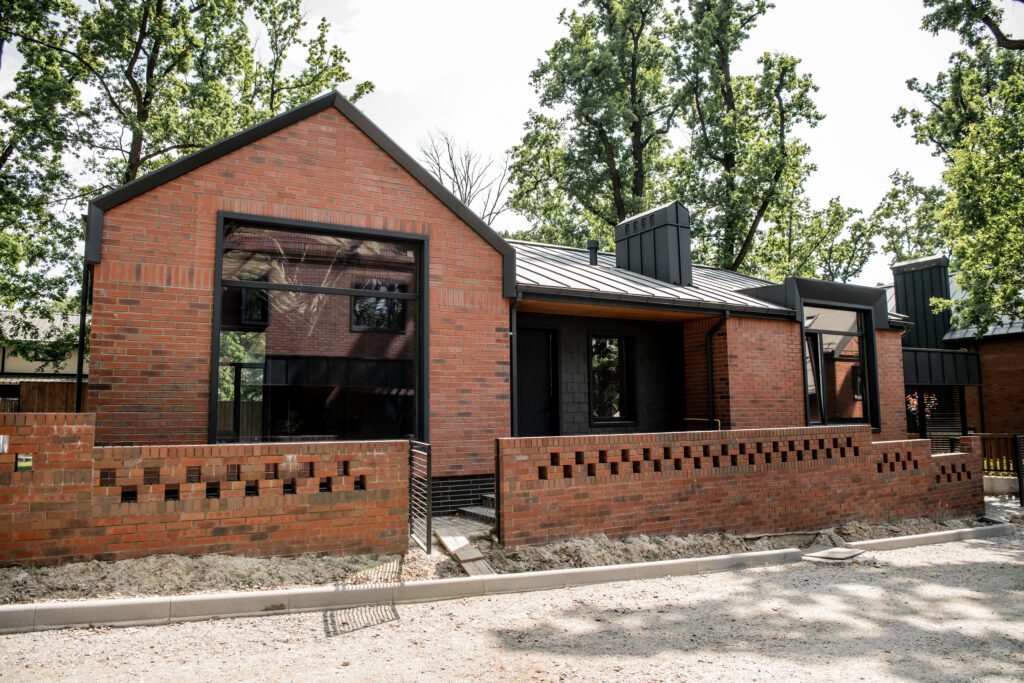 brick siding on modern style home