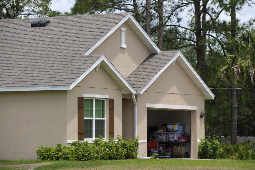 stucco siding on home